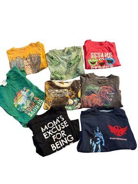 Lot Of 8 Boys Graphic T-Shirts Size 4T